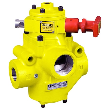 Ross Controls Lockout Valve 27 Air Piloted Manual Lockout 3/2 Way, 1-1/2" In-Out 1-1/2" Exhaust NPT Y2783A8016